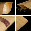 Kraft Paper Food Package Bags with Clear Window